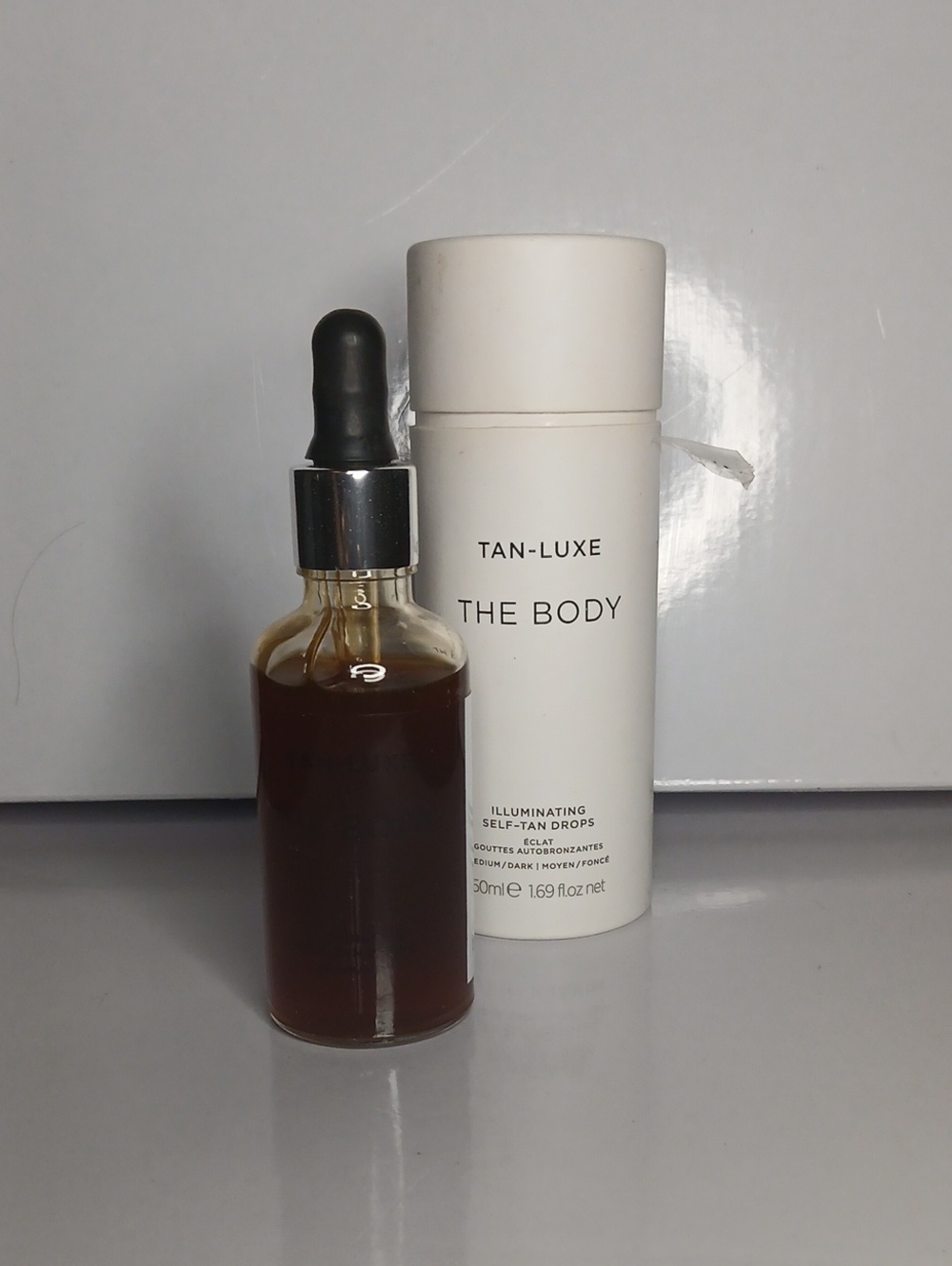 NIB 50 ML Medium / Dark Tan-Luxe The Body Illuminating Self-Tan Drops